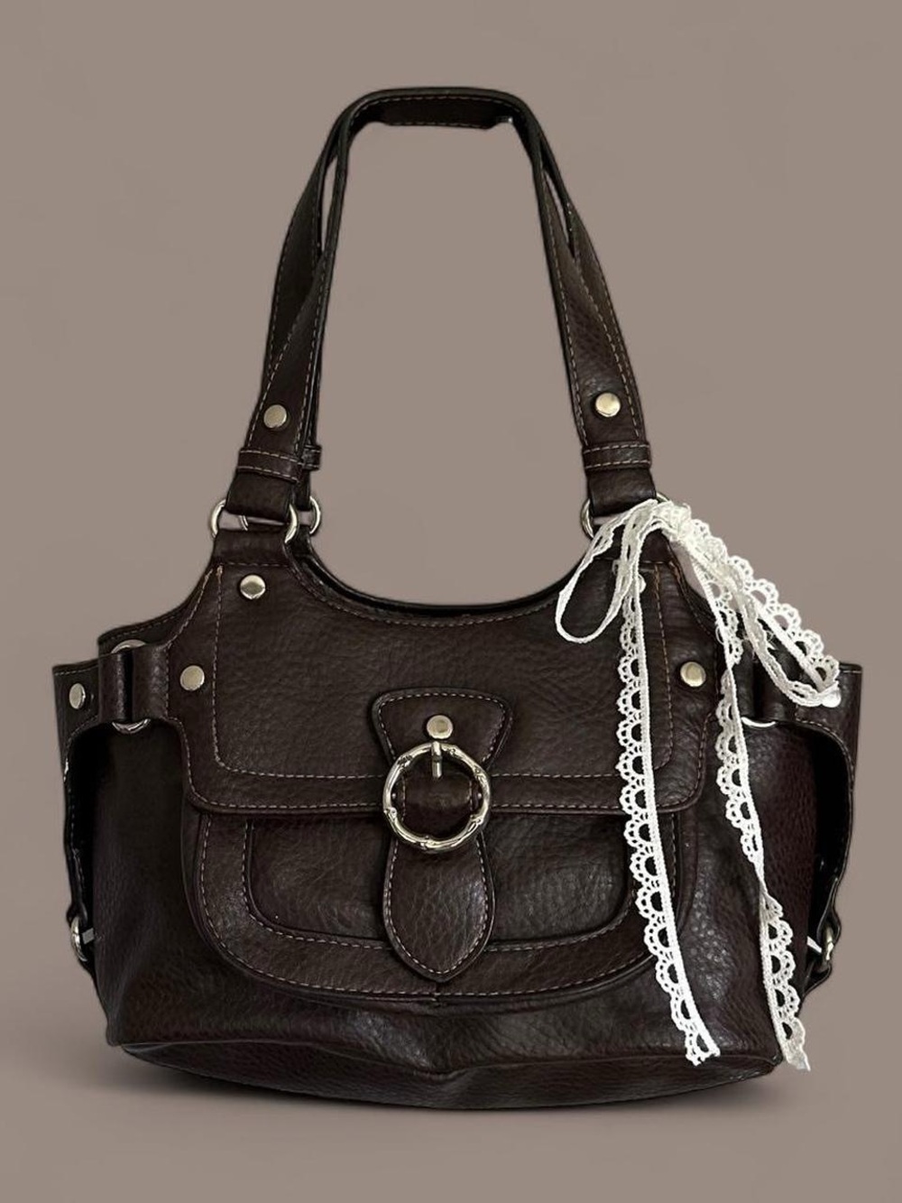 Vintage St. John’s Bay Chocolate Brown Leather Mini Shoulder Bag